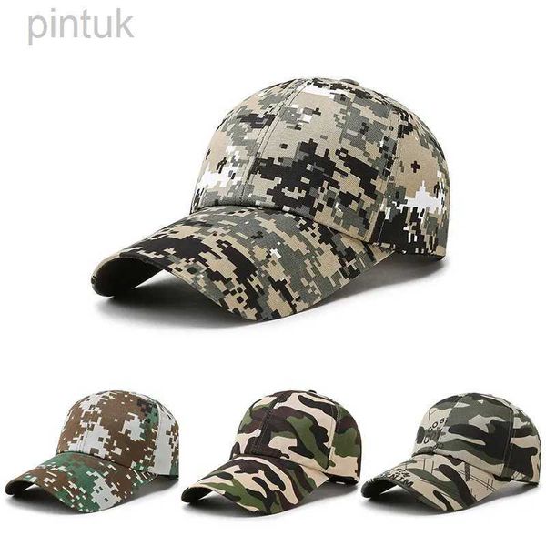 Gorras de bola Gorra de béisbol ajustable Táctico Verano Protector solar Sombrero Camuflaje Ejército militar Camo Caza Camping Senderismo Pesca Gorras 24327