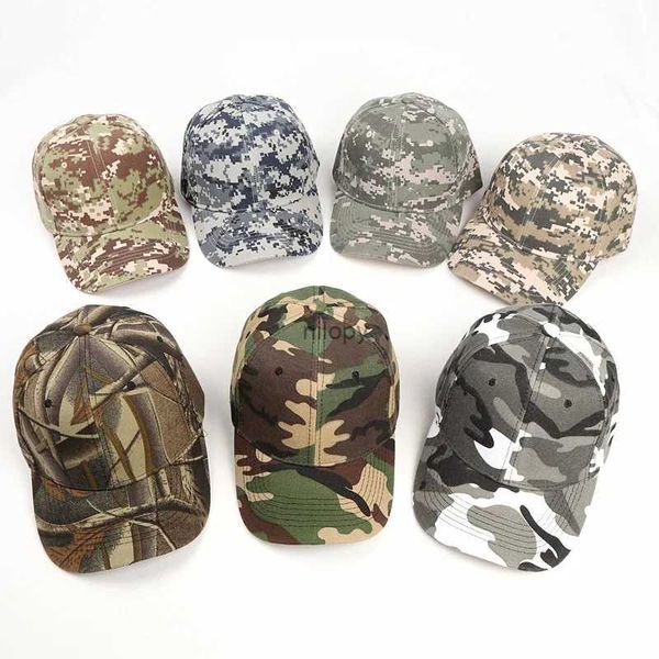 Tapas de pelota Capilla de béisbol ajustable Táctica de verano Sombrero solar Camuflaje ejército militar CAMO Airsoft Hunting Camping Capas de pesca de senderismo