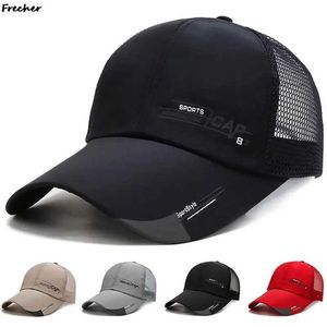 Kogelcaps verstelbare riemen tennis cap mode sport golfkappen ademende mesh hoofddeksel katoenzon hoeden vrouwen mannen vissnapback hoed j231223