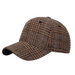 Casquettes de baseball Casquette ajustable en tweed uni pour hommes, vintage, casquette de baseball country, gris foncé, marron, beige, J240226