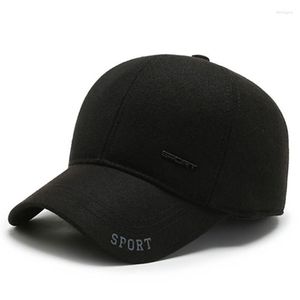 Casquettes de Baseball taille réglable pour hommes, couvre-oreilles épais, chauds d'hiver, chapeaux de marque avec lettres, casquette de sport pour hommes, Snapback en os