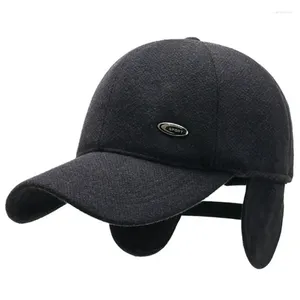 Ball Caps Verstelbare Maat Winter Heren Warm Baseball Mannelijke Bot Thermisch Koudbestendig Oorbeschermers Hoeden Snapback Cap Eenvoudig Casual Sport