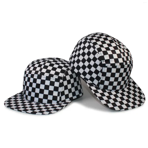 Casquettes de baseball Chapeau Snapback réglable pour hommes femmes unisexe Hip Hop casquette de baseball à carreaux à bord plat chapeaux de papa