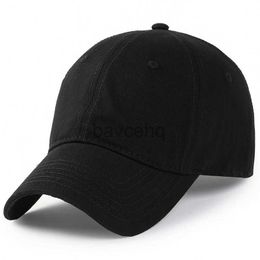 Caps à balle adultes Big Size Capes de baseball papa coton Sun Hat Hat Lady Solid Color Sport Chapeaux Men Hiphop Snapback Cap 55-60cm 60-65 cm D240507