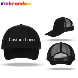 Casquettes de baseball adulte enfant décontracté Logo personnalisé maille chapeau été hommes femmes respirant Sport réglable casquette de Baseball bricolage impression camionneur