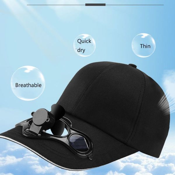 Casquettes de baseball adulte enfant été panneau solaire alimenté ventilateur de refroidissement casquette de baseball sport de plein air camping randonnée pour culminé pour soleil v 230628