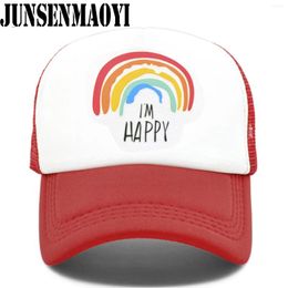 Casquettes de baseball Adulte Enfants Enfant Famille Correspondant Camionneur Papa Maman Cool Happy Cap Été Coloré Maille Baseball Chapeau Pour Hommes Femmes