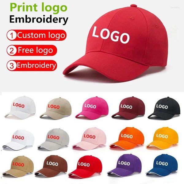 Casquettes de baseball Hommes adultes Solide Casual Sports Hat Logo personnalisé Imprimer Broderie Trucker Hasts Femmes Équipe réglable AD Casquette de baseball personnalisée