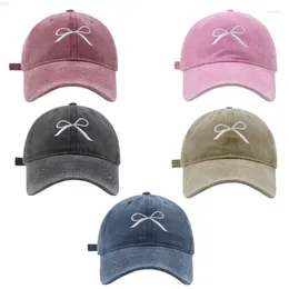 Ball Caps Adults Adjustable Baseball Hat Headwear pour la broderie sportive Bow NM