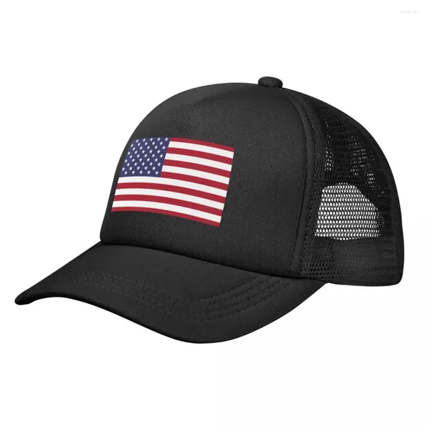 Gorras de bola Bandera americana Gorra de béisbol Protección UV Sombrero solar Vintage Trucker Sombreros para el sol para hombres Mujeres