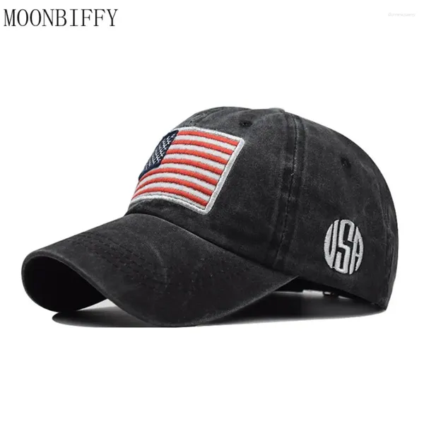 Gorras de bola Bandera americana Camuflaje Gorra de béisbol Hombres Mujeres Ejército Hueso Camión Conductor de alta calidad Retro Bordado Snapback Sombreros Gorras