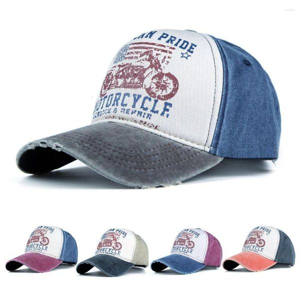 Gorras de béisbol Algodón lavado americano Béisbol Primavera Verano Snapback Sombrero Hip Hop Equipado al aire libre Casual Multicolor Hombres Mujeres Sombreros