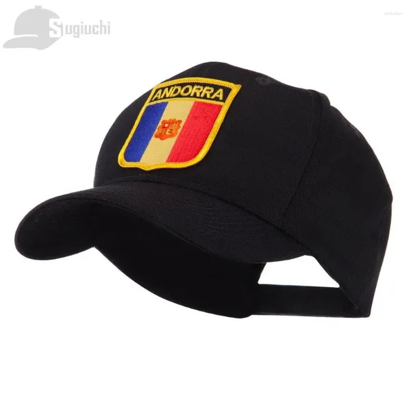 Gorras de bola Andorra Bandera Bordado Escudo Parche Algodón Gorra de béisbol Papá Sombreros Ajustable para hombres Mujeres Unisex Fanáticos del fútbol Regalo