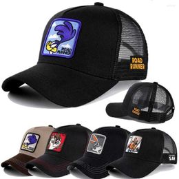 Kogelcaps anime cartoons mesh cap katoen honkbal voor mannen dames trucker hoed gorras casquette drop80dj