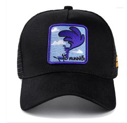 Kogelcaps anime cartoons mesh cap katoen honkbal voor mannen dames trucker hoed gorras casquette druppel 666