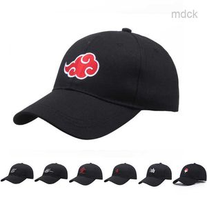 Casquettes de baseball Anime japonais akatsuki cosplay casquette de baseball pour hommes femmes dessin animé nuage rouge brodé casquette snapback sports de plein air hip hop chapeau