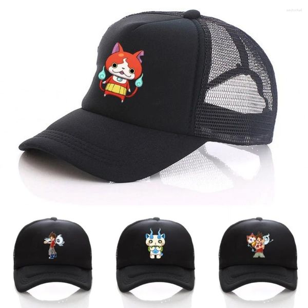 Gorras de bola Anime Youkai Watch Hat Cosplay Imprimir Verano Sombreros de malla Hombres Mujeres Snapback Gorras Hombre Cap