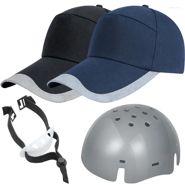 Casquettes de balle Casquette de casque de sécurité anti-collision respirante légère été portable chapeau de soleil de baseball à bord court travail en usine