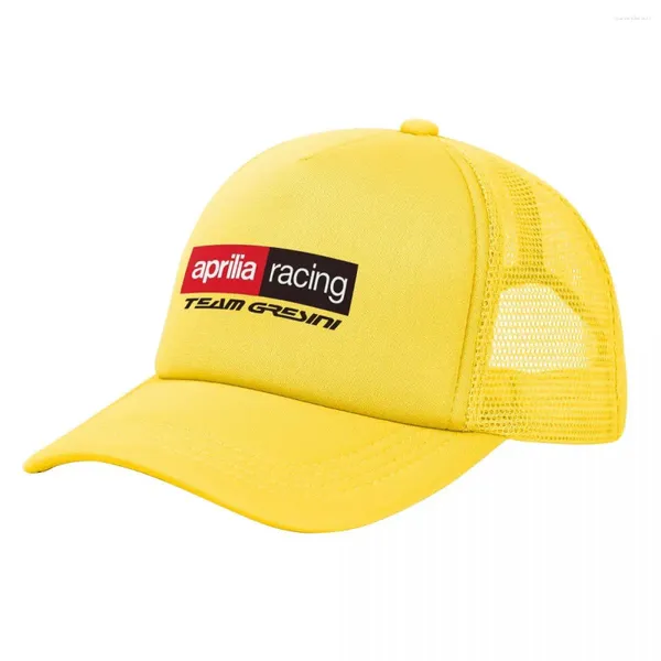 Gorras de bola Aprilia Racing Team Gresini Malla Gorra de béisbol Hombres Mujeres Deporte Sombrero para el sol Sombreros de motocicleta Camionero de verano ajustable