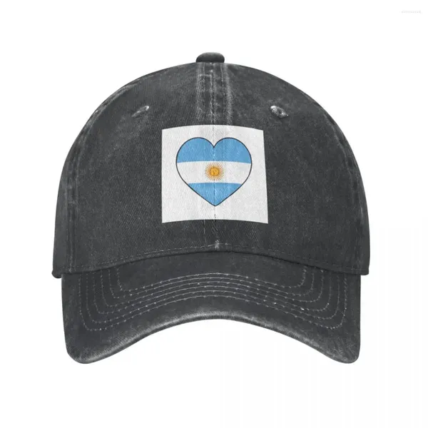 Gorras De Bola Bandera Argentina Corazones En Blanco Liso Gorra De Béisbol Sombrero Salvaje Navidad Elegantes Sombreros De Mujer Hombres