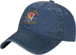 Capas de pelota Ejército 1er Field Field Hats Cowboy Hats for Men Women Capilla de béisbol lavada ajustable