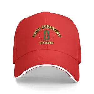 Casquettes de baseball Armée - 32e Division d'infanterie Casquette de baseball avec flèche rouge Sun Cosplay Hommes Femmes