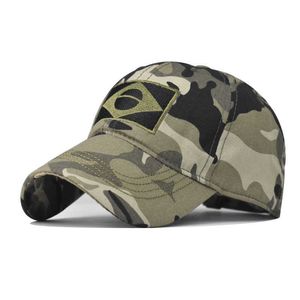 Casquettes de baseball Armée Camouflage Mâle Casquette De Baseball Hommes Brodé Brésil Drapeau Casquettes Sports De Plein Air Tactique Papa Chapeau Casual Chapeaux De Chasse J230421