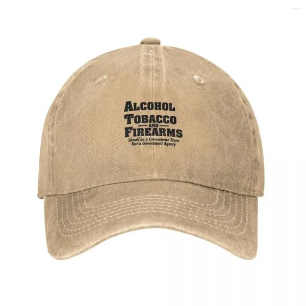 Tapas de pelota ATF Alcohol Tobacco _amp_ Las armas de fuego deben ser una tienda de conveniencia divertida de 4 gorras de vaquero.