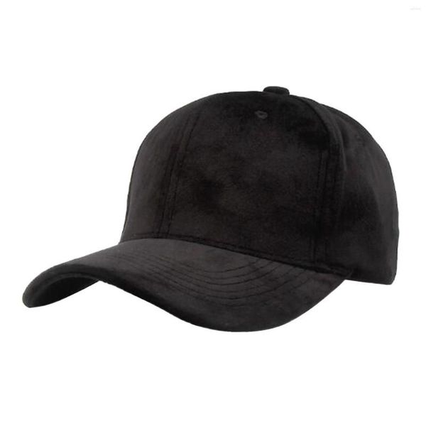 Gorras de béisbol Otoño e invierno Sombrero de mujer Gorra de béisbol de terciopelo Triturado Plain Dad Sports