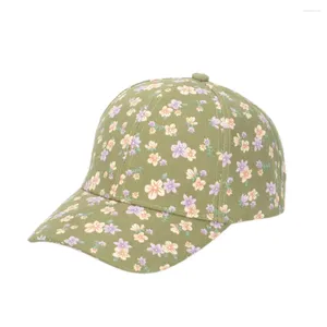 Casquettes de baseball automne femmes imprimé fleuri casquette de baseball sergé tricot dames fleurs chapeau 60 cm vert blanc bleu marine café marron