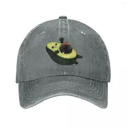 Casquettes de balle Avocalien Avocat Hommes Femmes Casquette de baseball Fruits Aliments Naissance Dessin animé Denim en détresse Chapeau lavé Vintage Extérieur Snapback