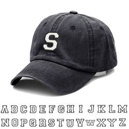 Casquettes de baseball AZ bicolore lettre broderie coton lavé casquette de Baseball hommes femmes réglable unisexe chapeau de soleil goutte 230719