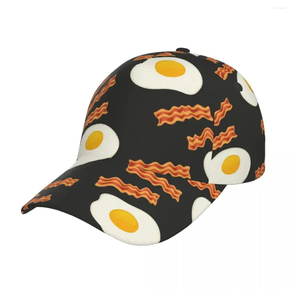 Casquettes de baseball Bacon et oeufs Casquette de sport en plein air Chapeau de baseball Hommes Femmes Visière Street Hip Hop