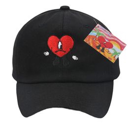 Ball Caps Bad Bunny Baseball Cap geborduurde katoen verstelbare papa hoed zomer vrouwen piekcap cap trucker hoeden 5035