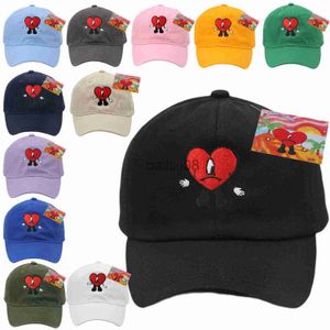 Casquettes de baseball Bad Bunny casquette de baseball Brodé Coton Réglable Papa Chapeau été femmes casquette à visière chapeaux de camionneur J230807