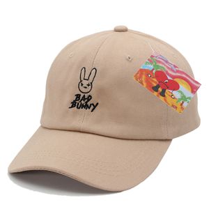 Ball Caps Bad Bunny Baseball Cape Broidered Cotton A réglable Hat de papa Summer Femmes PAPIED CAP TRUCKER CURCURS 1591