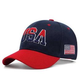 Ball Caps Ball Caps Fashion Fastball Cap USA Embroidered American Flag Baseball For Men Women Snapback Hat Unisex Hip Hop Hats
