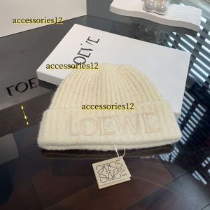 Gorras de bola Gorras de bola Sombrero de punto de lana de moda para mujeres Diseñador Loewe Diseñador Sombrero Gorro Gorro Invierno Cachemira tejido Sombrero cálido para hombres Regalo de cumpleaños 2024