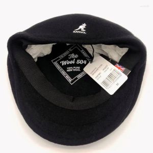 Casquettes de Baseball KANGOL Style américain kangourou haute qualité véritable laine avant chapeau peintre français automne et hiver béret hommes femmes chapeaux