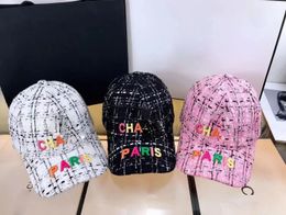 Gorras de bola Gorras de bola Diseñador de mujer Gorra de béisbol Moda para hombre Patchwork Bordado Casquette Pareja Arco iris Color Letras Sombreros jio