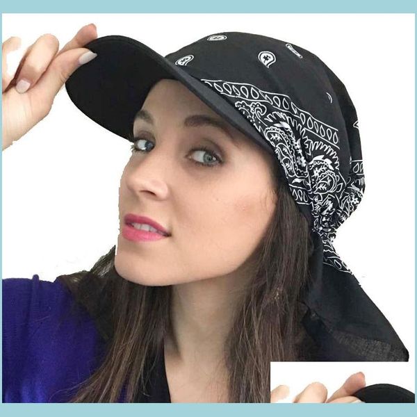 Gorras de béisbol Bandana Cap Mujeres Hombres Cabeza Bufanda Headwraps Sombrero Para Mujer Hombre Pañuelo Gorras Hombre Mujer Sombreros de verano Venta al por mayor Gota Lulubaby Dhsst