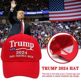 Bola de bola de béisbol 2024 Slogan de sombrero presidencial americano Snapback Snapback Flagable Flagable Hats USA B4B1