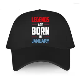 Casquette de Baseball réglable en coton pour hommes, chapeaux à la mode, les légendes sont en janvier, Design amusant Original, chapeau de soleil pour loisirs d'été