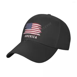 Ball Caps Baseball Cap American Flag USA Cool United States Fans Wild Sun Shade Peak Préporable Outdoor ajusté pour les hommes femmes