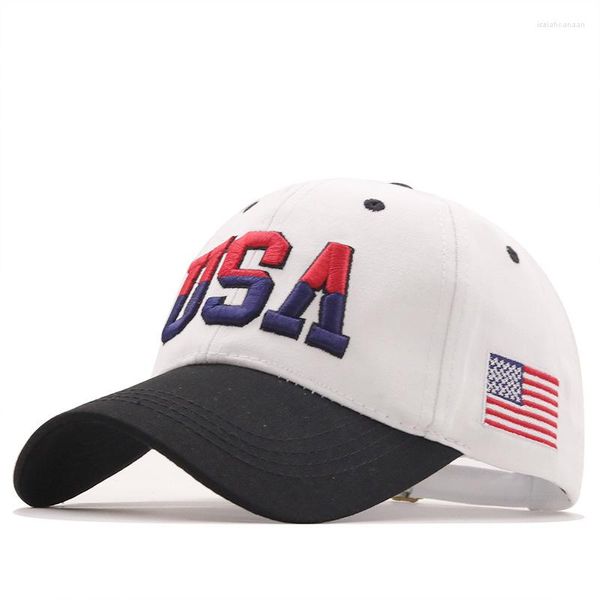 Gorras de béisbol gorra de béisbol para hombres mujeres algodón Snapback sombrero Unisex marca EE. UU. Bandera sombreros América bordado Hip Hop Gorras casquette