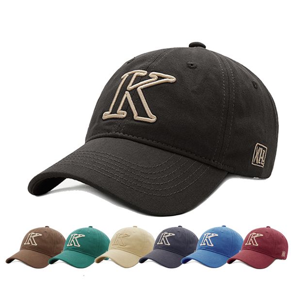 Gorras de béisbol Gorra de béisbol Sombrero Sombrero para el sol Primavera Otoño Gorra de béisbol Deporte K Letra Hip Hop Sombreros equipados para hombres Mujeres 230915