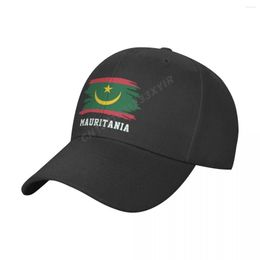 Casquettes de baseball casquette de baseball mauritanie drapeau cool mauritaniens fans sauvage pare-soleil culminé réglable en plein air pour hommes femmes