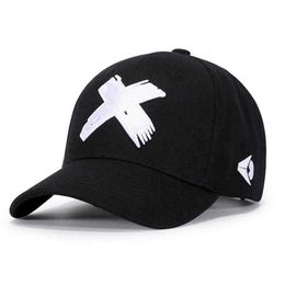 Casquettes de baseball Casquette de baseball Hommes Papa Chapeau Femmes Casual Broderie X Caps Bend Visor Réglable Coton Homme Os Noir Chapeau Os Garros T220923