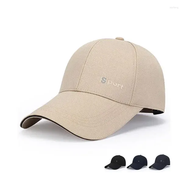 Tapas de pelota Capilla de béisbol Hombres al aire libre largas letras bordadas bordadas deportes camionero sunshade protector solar gorros casquette hueso macho