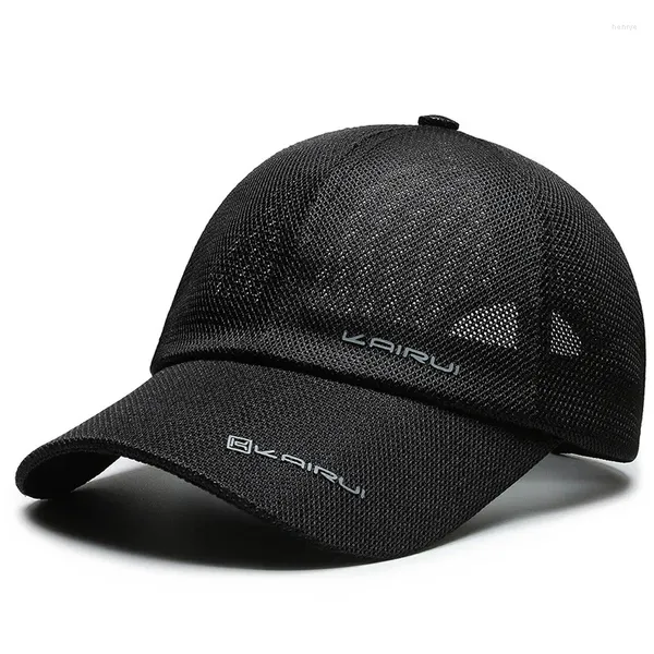 Ball Caps Baseball Cap Mesh Mesh respirant complet Net Net Summer Sun Suns Ajustement de couleur pure ajustée pour femmes Dome mode 2024